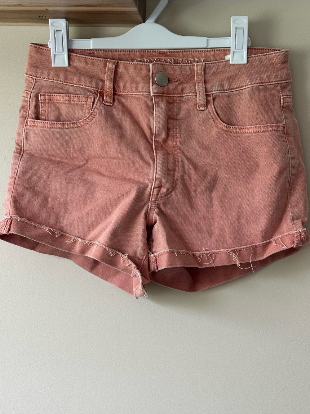 Women's Coral Denim Shorts